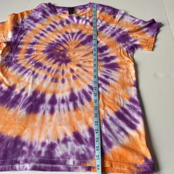GILDAN Soft Style | Tie-Dye T-Shirt | Color:  Purple & Orange | Size: M … - Picture 7 of 8